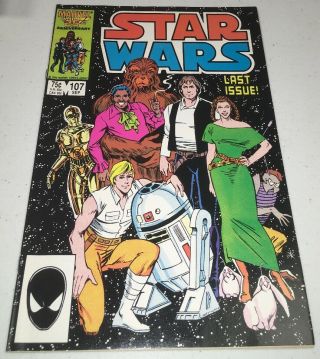 Star Wars 107 (1977 Series) Final Issue Low Print Run Last Marvel