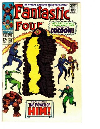 Fantastic Four 67 (1967) Origin Him/warlock Mid - Grade 6.  5 (f, )