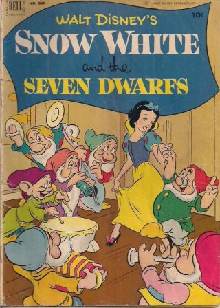 Snow White And The Seven Dwarfs (1952) Dell Four Color Comics 382 G/vg