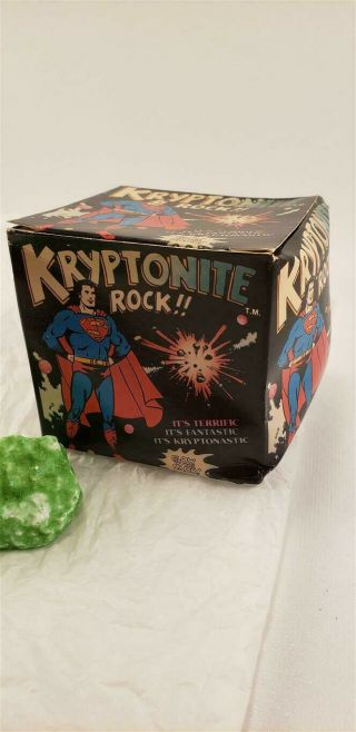 Vintage 1977 Superman Kryptonite Rock DC Comics Glow in Dark 5