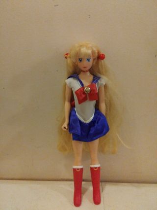 Sailor Moon Deluxe Adventure Dolls Blonde Serena 11.  5 " Doll Ban Dai No Box 1995
