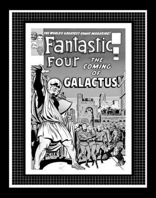 Jack Kirby Fantastic Four 48 Rare Production Art Cover Monotone