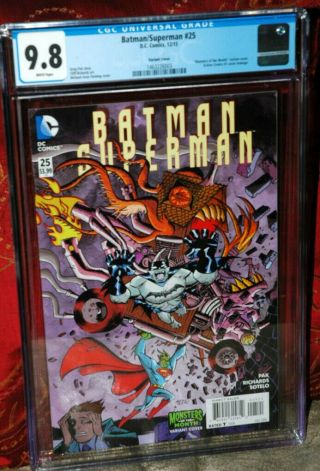 Batman Superman 25 Monster Of The Month Variant Cgc 9.  8 Only 4 Graded This High