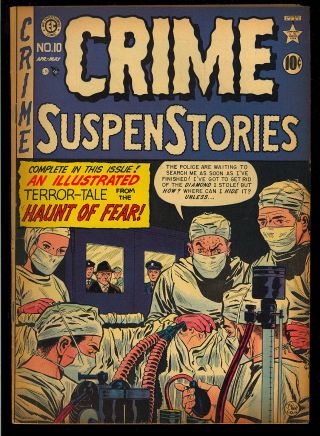 Crime Suspenstories 10 Pre - Code Golden Age Ec Horror Comic 1952 Fn -