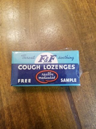 F&f Medicated Cough Drops Lozenges Rare Sample Size Vintage