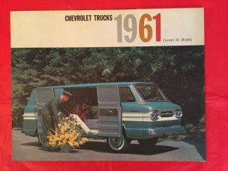 1961 Chevrolet Trucks " Corvair 95 Models " Van Truck Dealer Sales Brochure