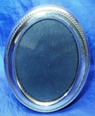 Solid Silver Oval Picture Frame By Carr 