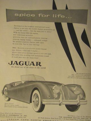 1955 Jaguar Xk 140 Sports Roadster Regional Print Ad