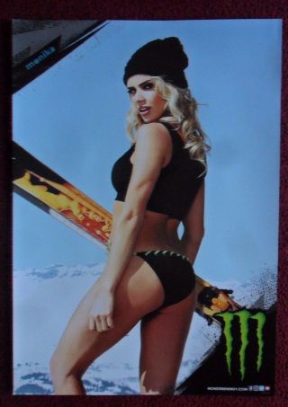 Sexy Girl Dorm Poster Monster Energy Drink Monika Snowboard Snow Board
