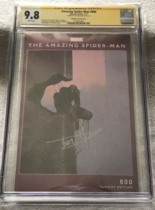 Cgc Ss 9.  8 Spider - Man 800 Variant Moebius Signed By Tom Holland