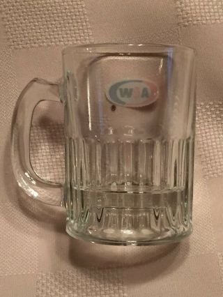 Vintage Small A & W ROOT BEER MUG Collectible Clear Glass mug w/ handle 3