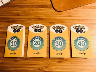 Pokemon Go Full Set Level 10 20 30 40 Trainer Patch Badges Sprint