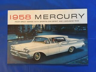 1958 Mercury " Monterey Montclair Park - Lane,  " Car Dealer Sales Brochure