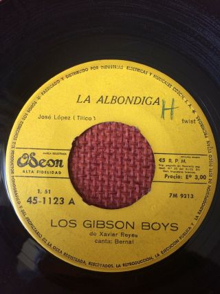 Los Gibson Boys - Chile Single Killer Mexican Rock Vg,