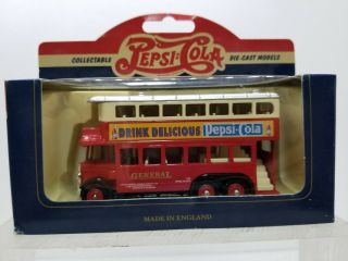 Pepsi Cola 1931 Aec Renown Double Deck Bus Made In England Die Cast Toy 49009