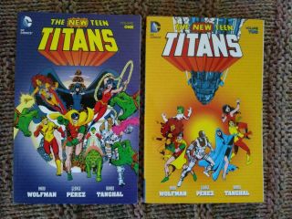 The Teen Titans Vol 1 And 2 Tpbs Marv Wolfman & George Perez Dc Comics