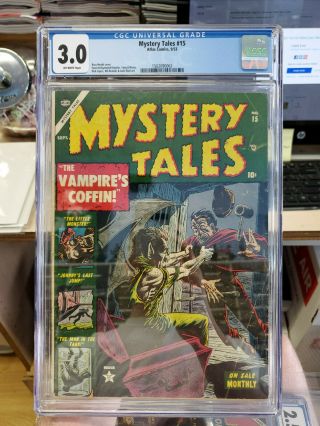 Mystery Tales 15 - Cgc Grade 3.  0 - Golden Age Russ Heath Cover