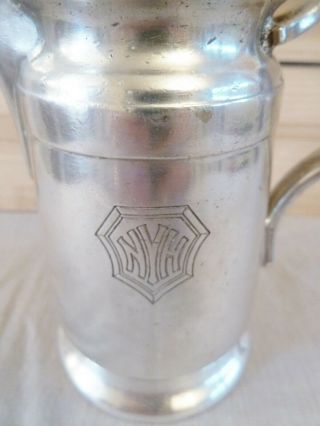 Reed and Barton Silver Soldered York N.  Y.  Hospital Pitcher 5 - 1/2 