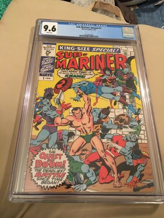 Sub - Mariner Annual 1 Cgc 9.  6 White Pages
