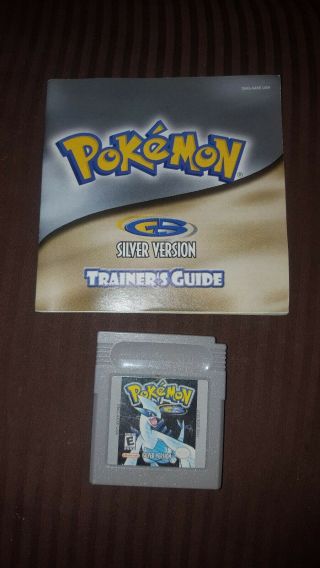 Vintage 1999 Nintendo Gameboy Color Pokeman Silver Edition Game