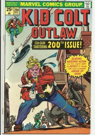 Kid Colt Outlaw 200 - Vf/nm 9.  0 - Bronze Age Marvel Western Comic Book
