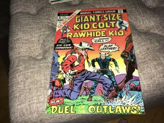 Kid Colt & The Rawhide Kid 1975 Marvel Western Giant Size Comic Book 1 Mn