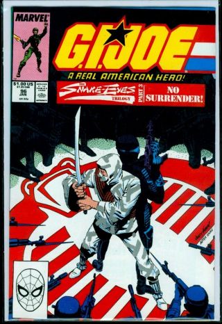 Marvel Comics G.  I.  Joe 96 Snake Eyes Nm,  9.  6