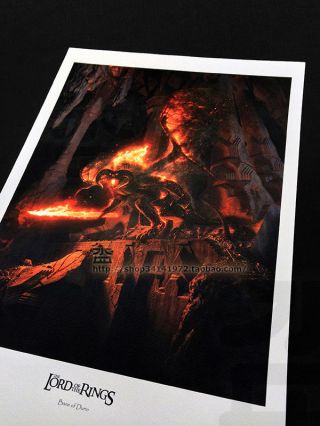 Rare The Lord Of The Rings Hobbit Balrogs Vintage Poster Painting Art Paper