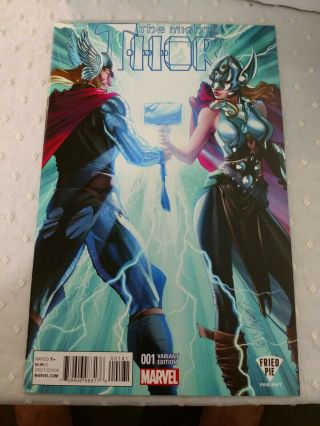 The Mighty Thor 1 Fried Pie J.  Scott Campbell Variant