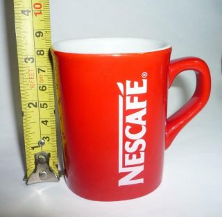 NESCAFE COFFEE Red Mug Cup MALAYSIA Promotional Standard SIDE LOGO 3.  25 