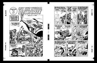 Jack Kirby Fantastic Four 4 Pg 11 And Pg 12 Rare Large Production Art