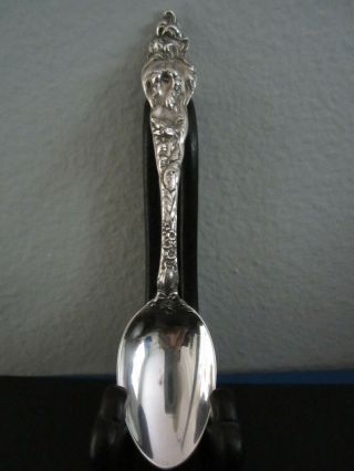 Les Six Fleurs By Reed And Barton,  6 " Sterling Teaspoon With Script Initial