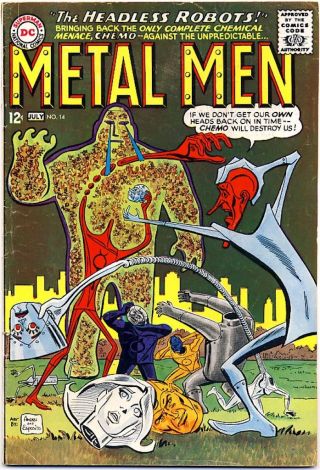 Metal Men 14 1965 Vg/fn Chemo Decapitated Metal Men Cover