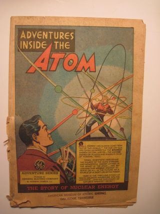 Ge Adventures Inside The Atom Museum Of Atomic Energy (newspaper Comic) Rare