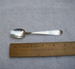 Early European Silver Teaspoon - Marked Jv - Threaded - Unknown Origin