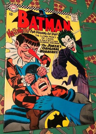 Vintage Dc Comics Batman 186 Comic Book (1966) Batman Vs The Joker