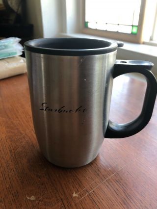 Vintage Starbucks Coffee 12oz.  18 - 8 Stainless Steel Classic Travel Cup Mug,  Lid