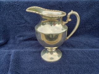 Antique? Vintage? Silver On Copper 9 " Water Pitcher