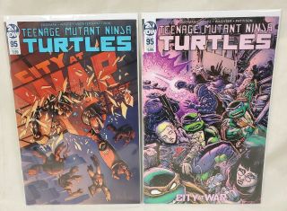Idw Comics Tmnt Teenage Mutant Ninja Turtles City At War 95 Cover A & B Key