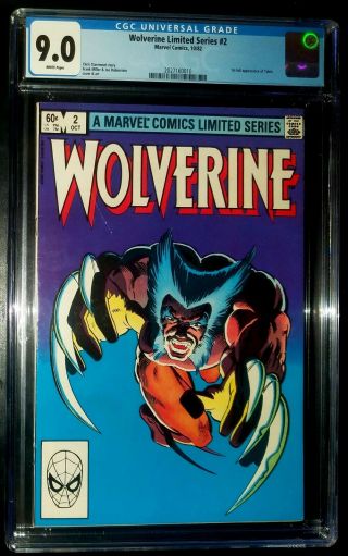 1982 Wolverine 2 Marvel Comics Cgc 9.  0 Very Fine/near