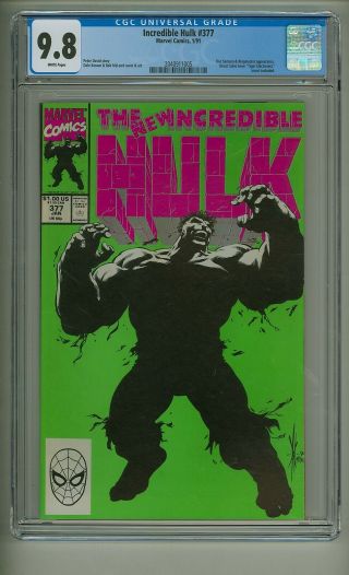 Incredible Hulk 377 (cgc 9.  8) White Pgs; 1st All - Hulk; Marvel; 1991 (c 23861