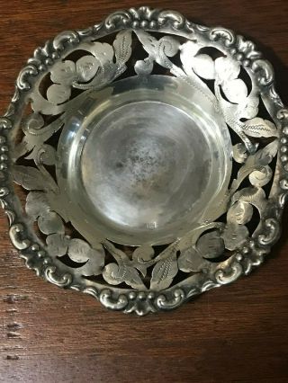 Antique.  800 Silver Turkish Ornate Dish