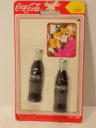 Coca - Cola Bottle Fridge Magnets Soda Pop Advertisement Old Stock
