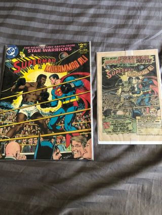 Superman Vs Muhammad Ali Comic (1978,  Dc) With Rare Poster