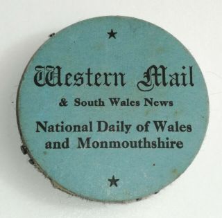 Rare Unusual Antique Western Mail & South Wales News Advertising Pin Cushion Nr