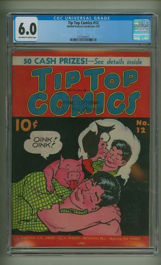Tip Top Comics 12 (cgc 6.  0) Ow/w Pages; United Feature; 1937; Gsi=7 (c 23749)