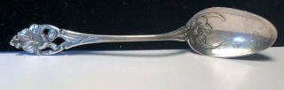 Antique Rw&s Sterling Silver 925 Demitasse Flower Handle Spoon 7.  43 Grams 4 "