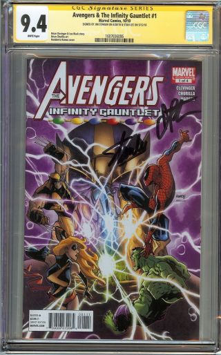 Avengers & The Infinity Gauntlet 1 Cgc 9.  4 Ss 2x Stan Lee Starlin Ramos Cover