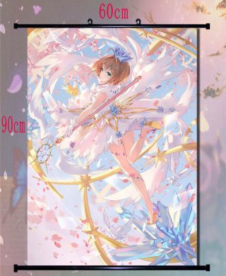 Hot Anime Card Captor Sakura Wall Scroll Poster Art Home Decor Otaku 60 90cm 266