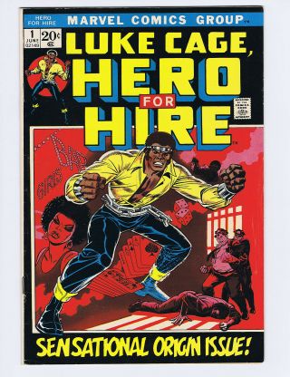 Hero For Hire 1  1st App Luke Cage Marvel Comics 1972 (c 23762)